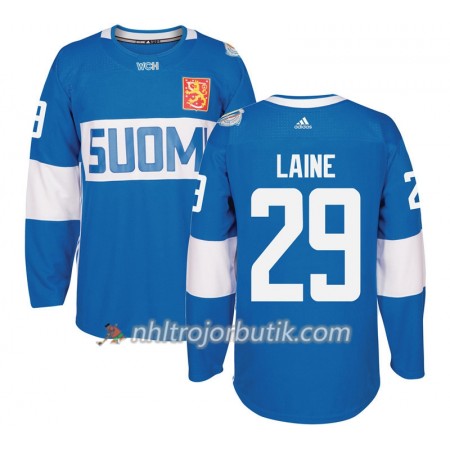 Finland Tröja Patrik Laine 29 World Cup 2016 Blå Premier